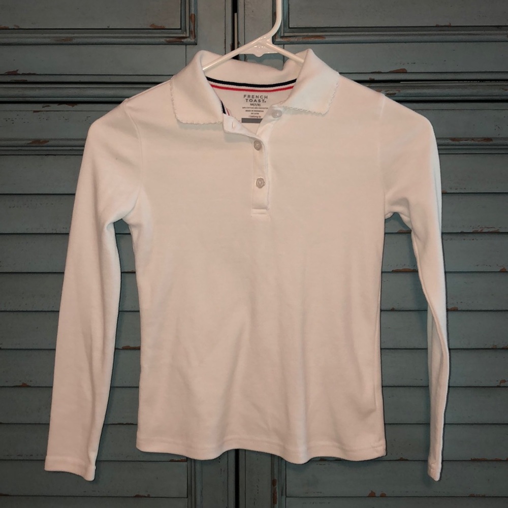 White long sleeve collared shirt